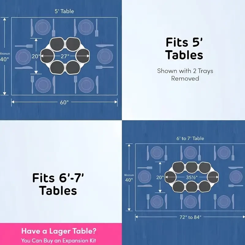 8pcs Lazy Susan Set
