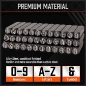 Number and Letter Metal Stamping Punch Kit