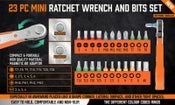 HORUSDY 1/4" Mini Ratchet Wrench Quarters Screwdriver Bits Set