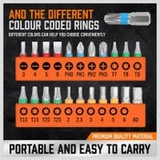 HORUSDY 1/4" Mini Ratchet Wrench Quarters Screwdriver Bits Set
