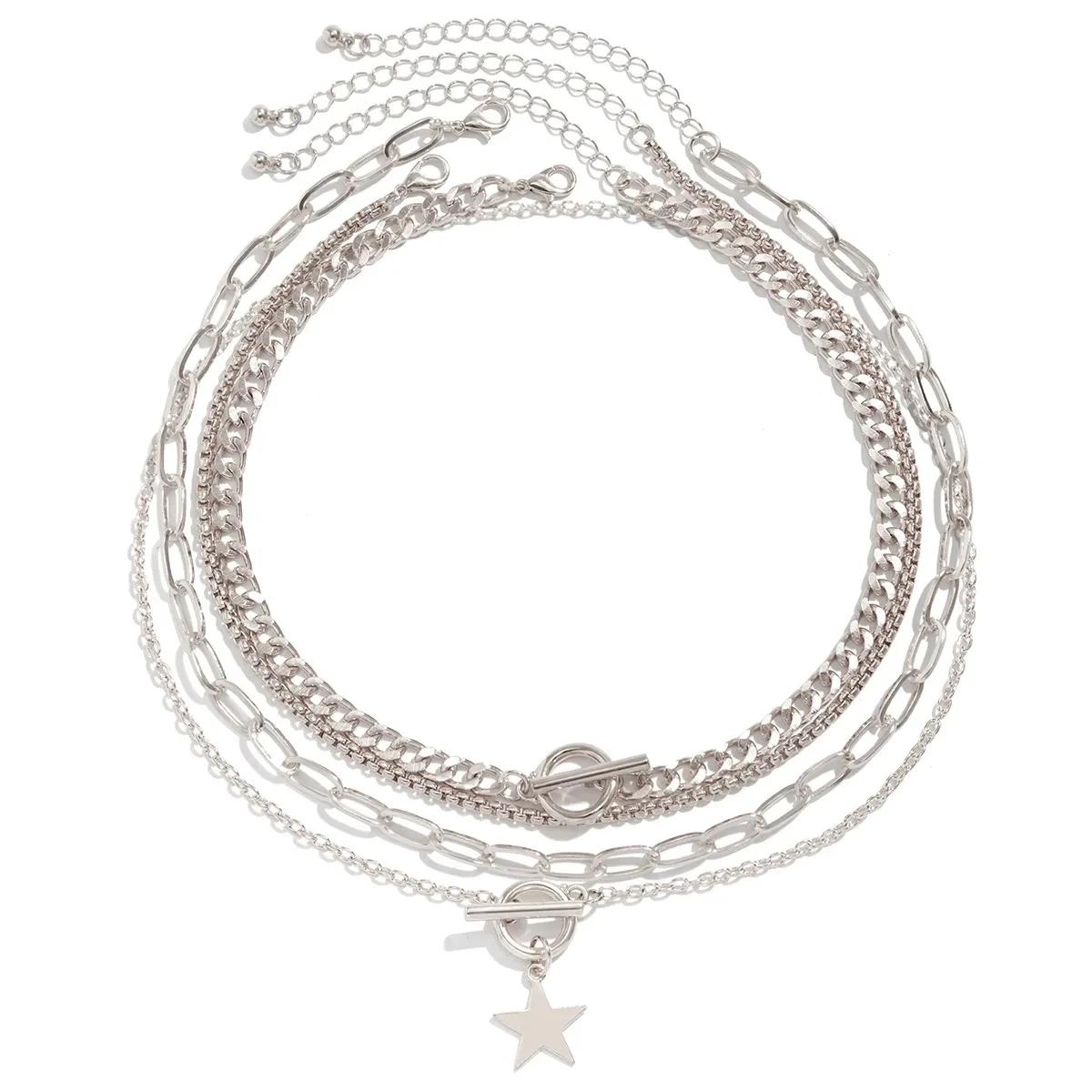 Pentagram Pendant Necklace Suit Punk