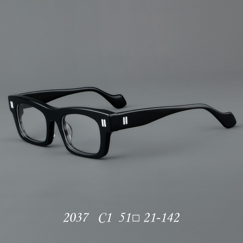 Thick Plate Glasses Patchwork Retro Frame