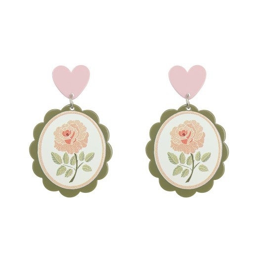 Vintage Rose Earrings Elegant