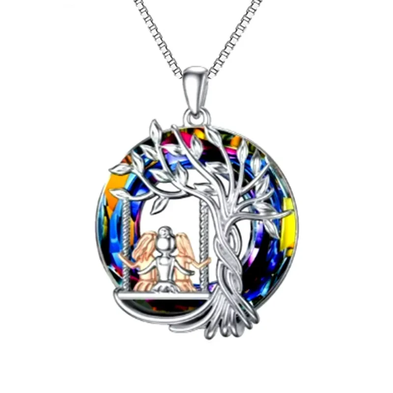 Fashion Colorful Crystal Pendant Necklace
