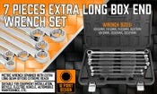 Double Ring Spanner Set Extra Long Wrench 10-24mm