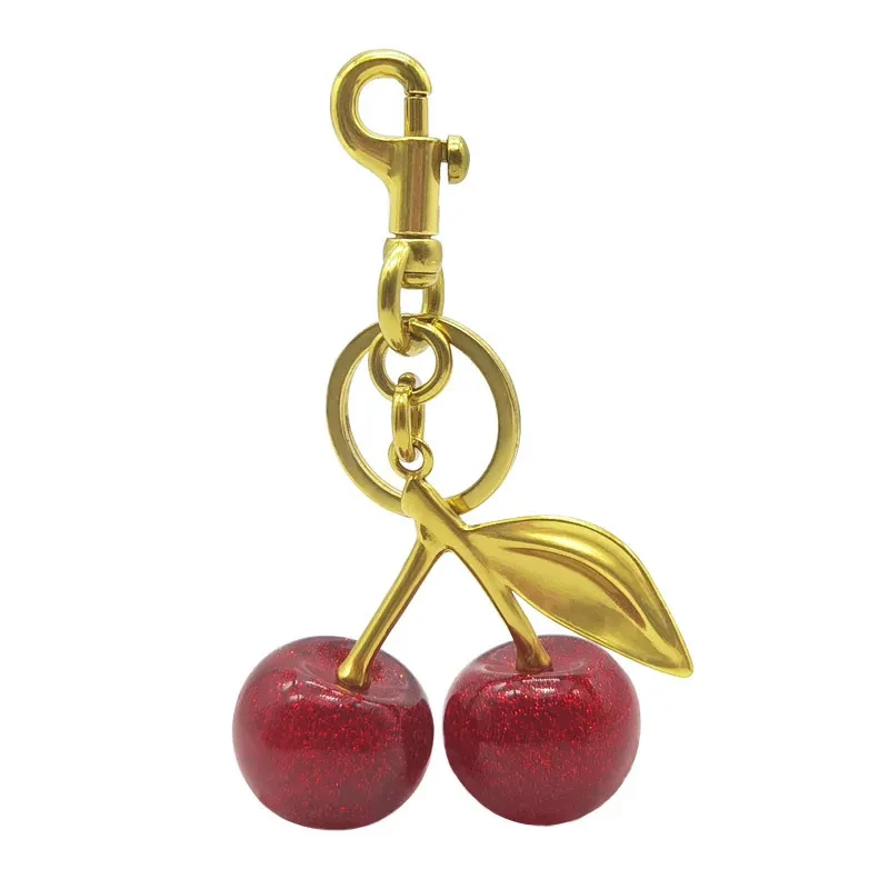 Cherry Crystal Stylish Keychain Creative Exquisite Car Key Ring