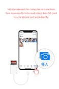 Lightning to Camera SD Memory Card Reader Adapter for iPhone iPad IOS
