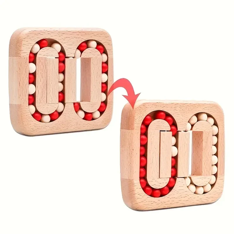 Khaki Creative Brain Teaser Wooden Maze Puzzle Game