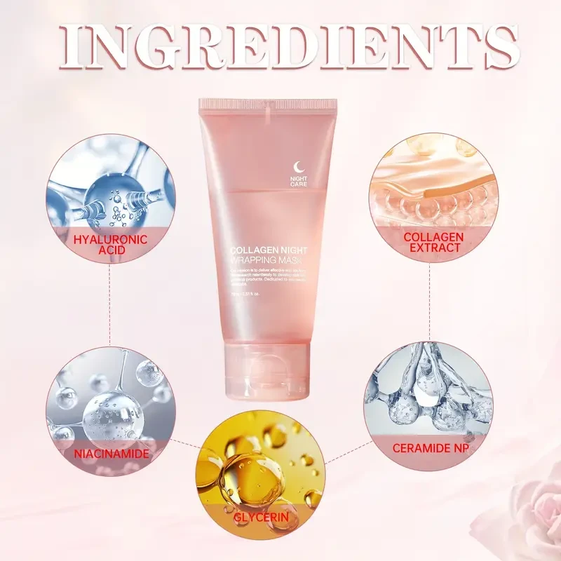 Buy 1 Get 1 Free: Collagen Night Graping Mask with Niacinamide & Hyaluronic Acid