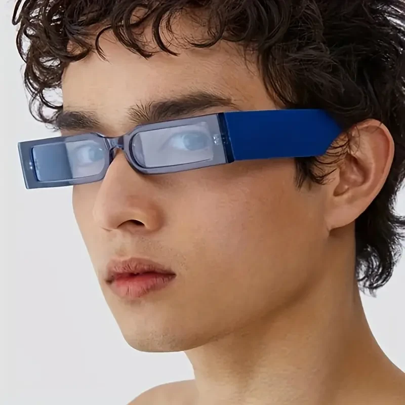 Rectangular Small Frame Sunglasses With Glasses Case