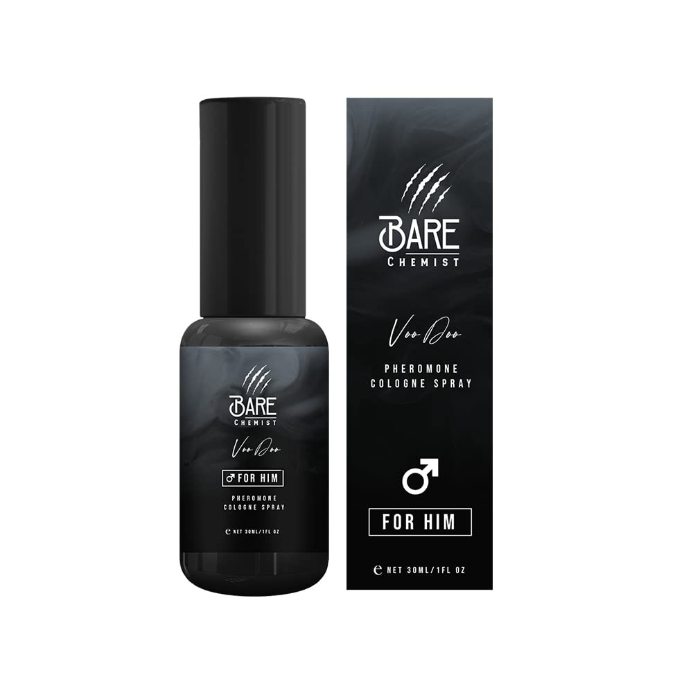 Voodoo Pheromone Cologne for Him - [Long Lasting Formula] Pheromone Perfume Oil Spray for Men 1oz. - Spice, Wood, Amber