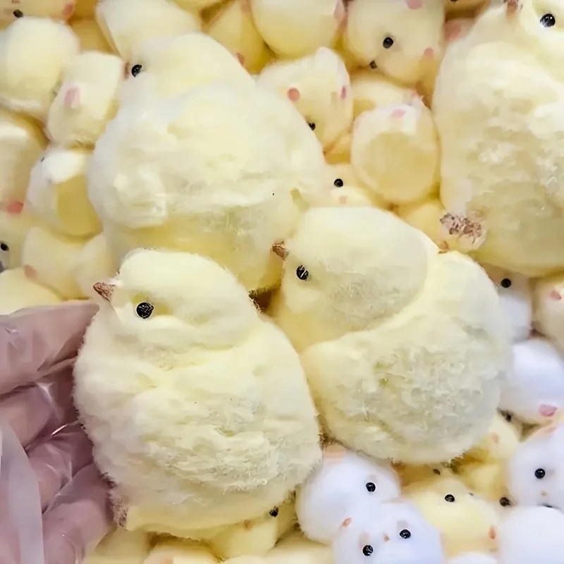 Yellow Chick Squishy Squeeze Toy - Soft Pinch Fidget Toy for Kids and Adults