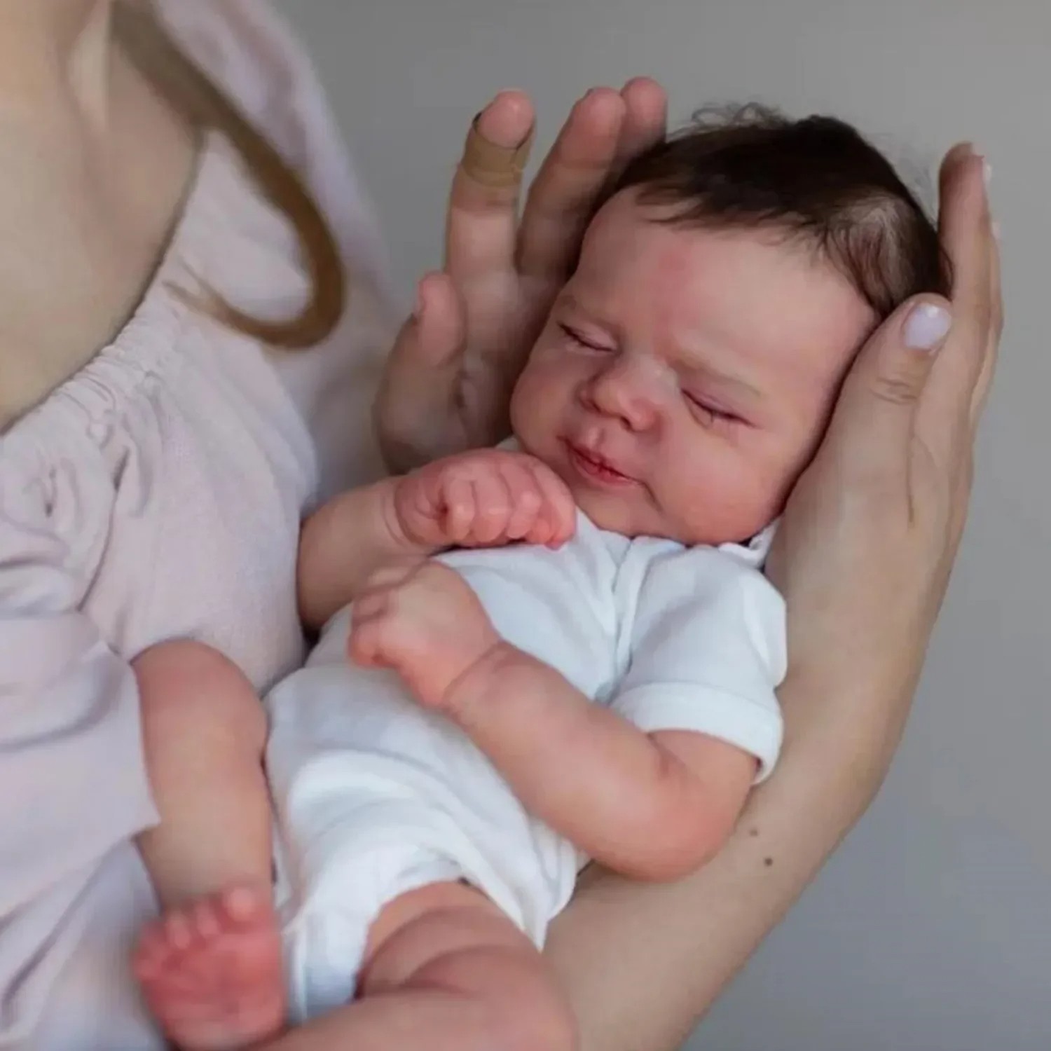 BZDOLL Realistic 48cm Soft Silicone Asleep Reborn Baby Doll