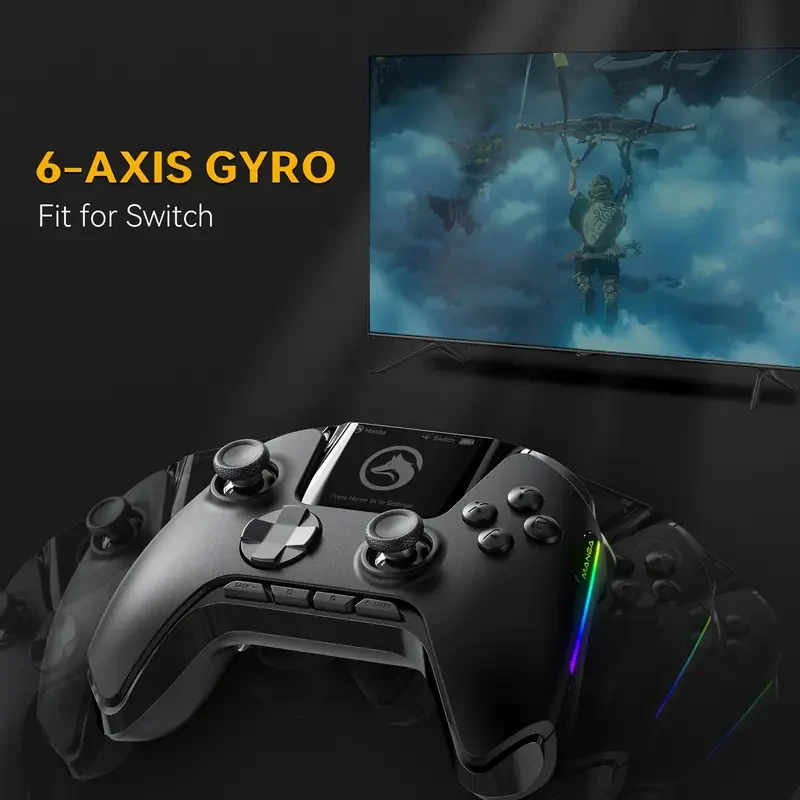 (No Drift)Interactive Screen Wireless Gaming Controller for PC/Switch/iOS/Android/Steam Deck