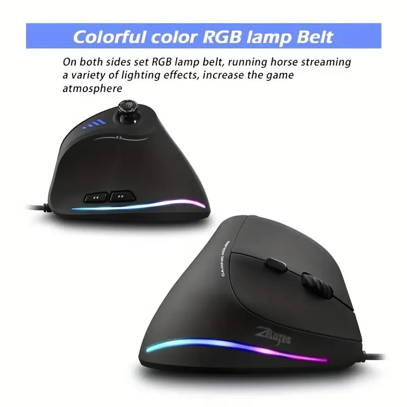 JOMAA C18 Wired Gaming Mouse with Vertical Rocker,