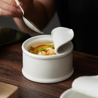 Creative Cans Dessert Bowl Hotel Restaurant Featured Small Stew Pot Ceramic Tableware