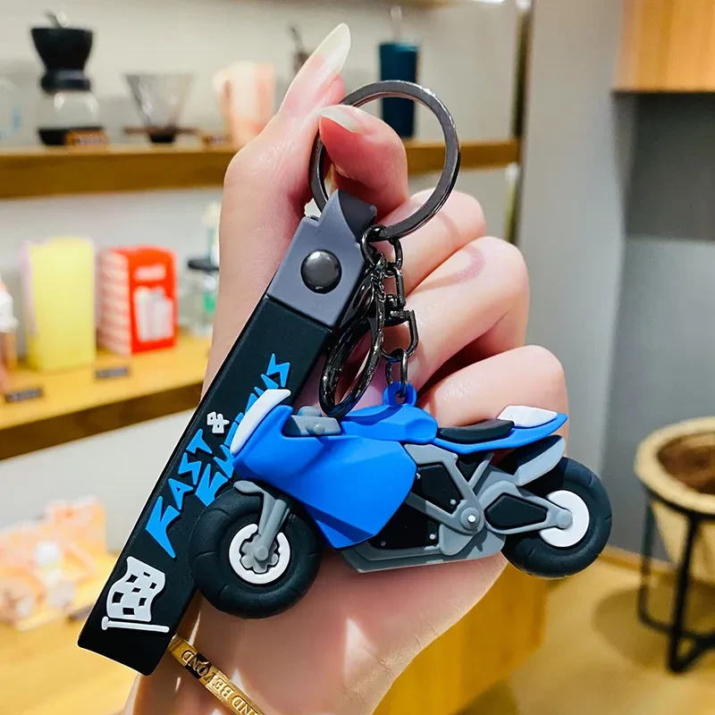 Lovers Mini Motorcycle Cartoon Cute Keychain