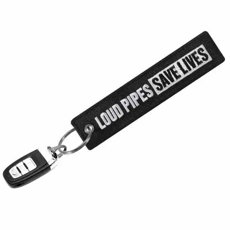 Black Embroidered Key Chain Buckle