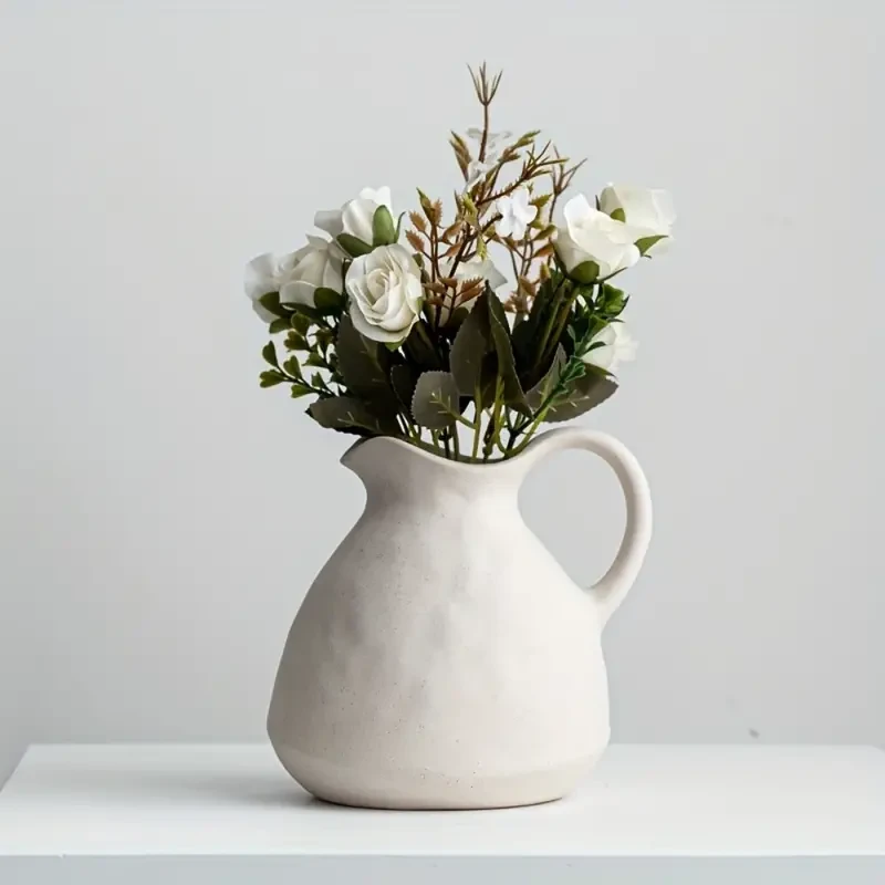 NJCHARMS Ceramic Kettle Vase 1pc