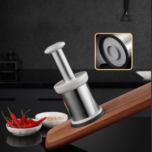 Kitchen Household Multi-functional Stainless Steel Manual Garlic Masher