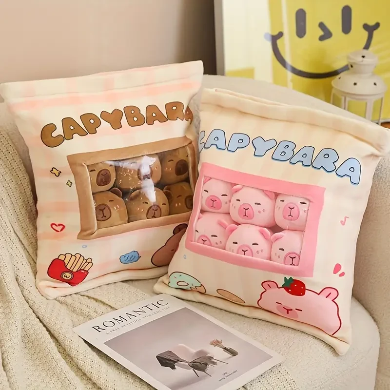 Capybara Pillow: 45cm/17.71in Cuddly A Bag of Capybara Pillow