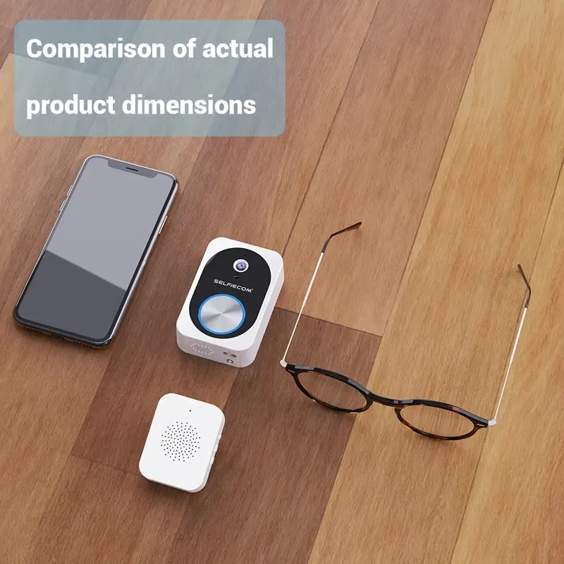 Smart Visual Dingdong Doorbell - 2.4GHz WiFi Wireless Doorbell with HD Night Vision, Two-Way Call, APP Remote Control, and 72-Hour Video Cloud Storage
