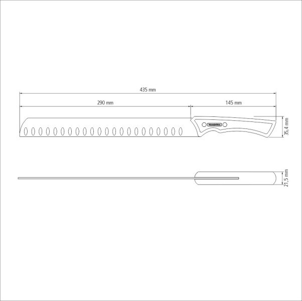 Churrasco Black Collection Brisket Slicer 12", 29cm - Tramontina