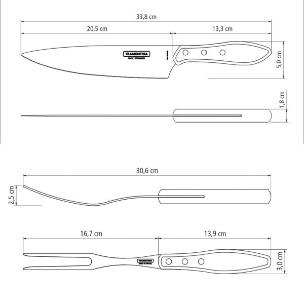 Churrasco Barbecue Set Polywood 2 Piece Set - Tramontina
