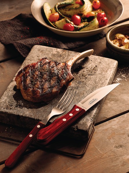 Jumbo Steak Knife with Polywood Handle 5", 12cm - Red (CDU 48pcs) - Tramontina