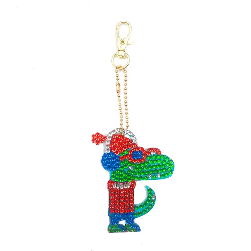 Keychain Shaped Diamond Drawing Cartoon