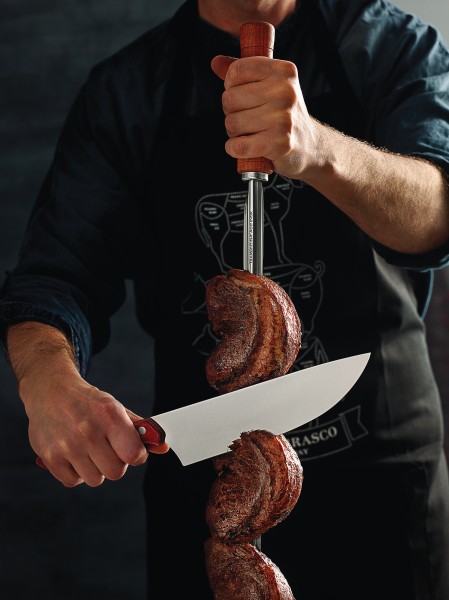 Heavy Duty Stainless Steel Skewer Wood Handle 95cm - Tramontina