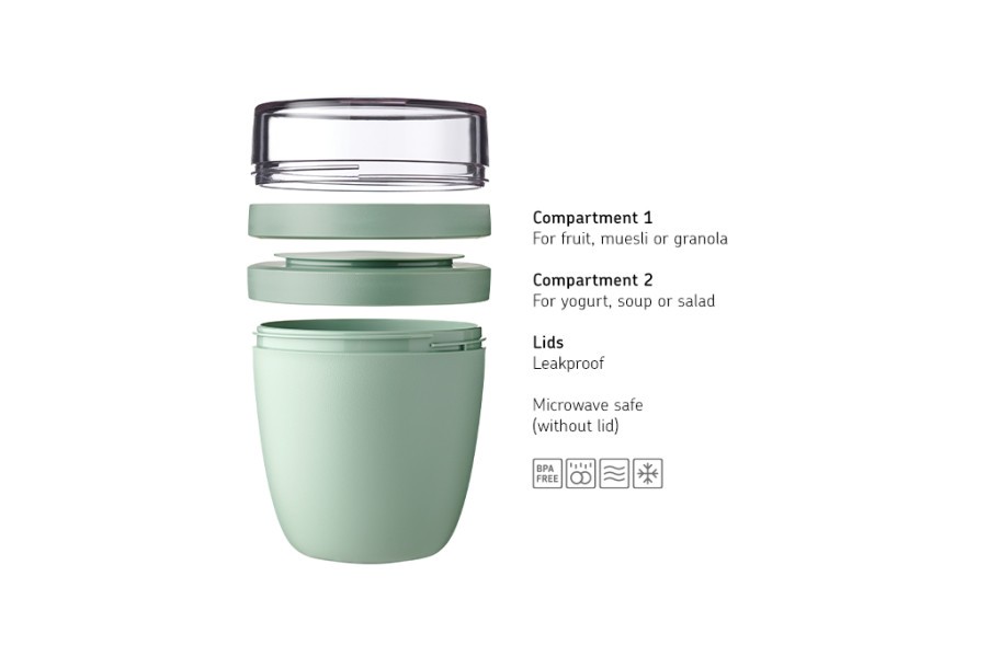 Lunch Pot Ellipse Vivid Mauve - Mepal