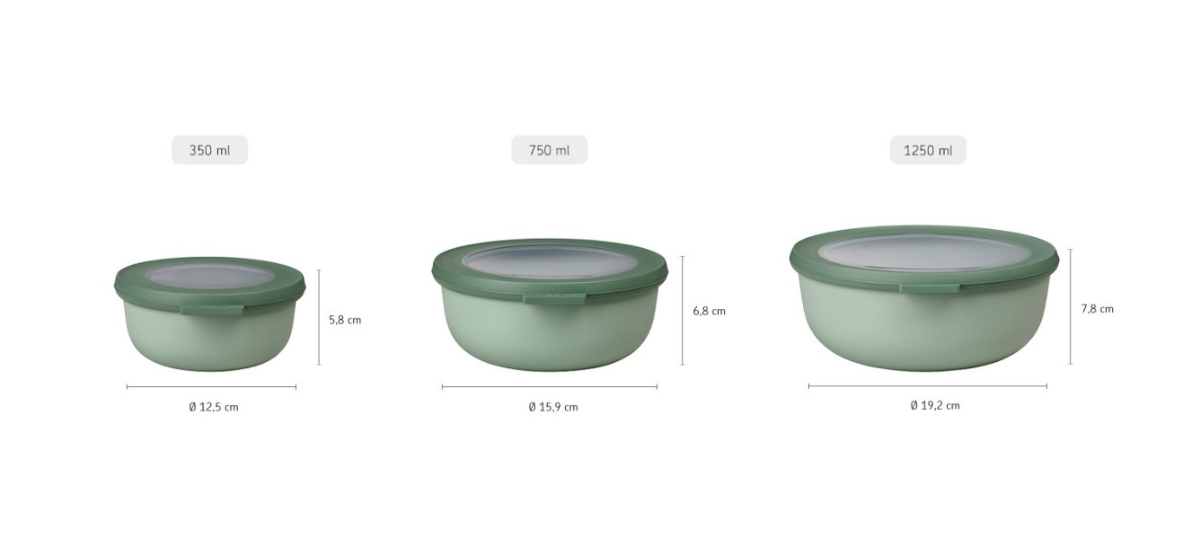 Cirqula Round Small Set 3 Piece Nordic Sage - Mepal