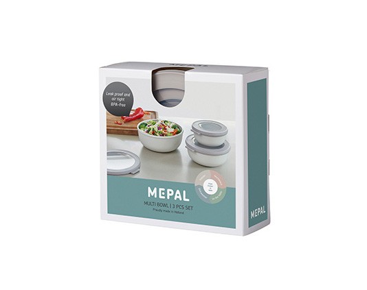 Cirqula Round 3-Piece Small Set Nordic White - Mepal