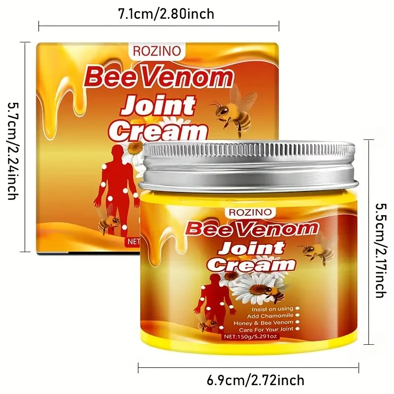 ROZINO Natural Bee Venom 150g Unisex Adult Hypoallergenic Joint Care Cream