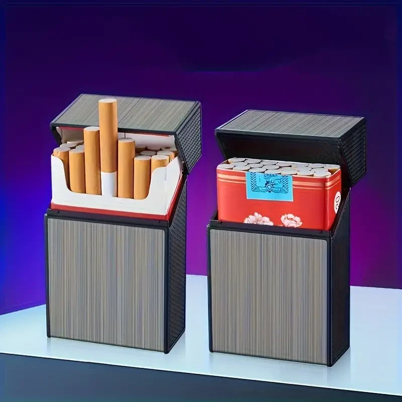 2-In-1 USB Rechargeable Lighter & Cigarette Case - Stylish Mens 20-Cigarette Holder, Moisture-Proof & Durable