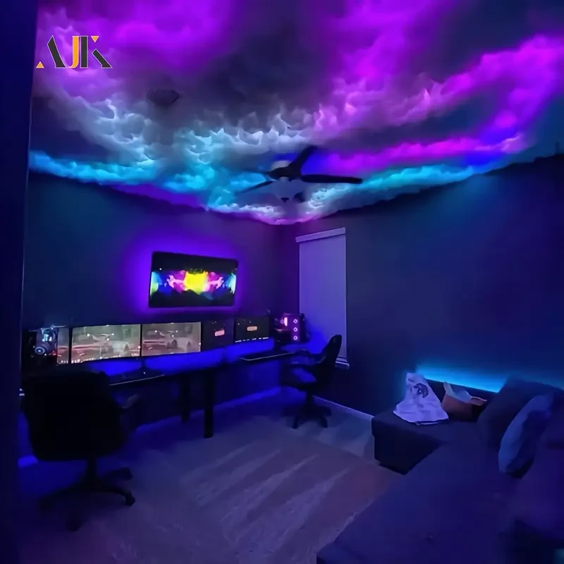 AJK 6m 3D Big Cloud Light Kit Music Sync