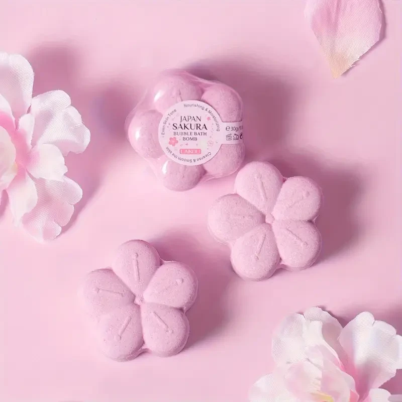 LAIKOU Japan Sakura Bubble Bath Bomb 30g Gentle Cleansing Smooth And Nourishing Moisturizing
