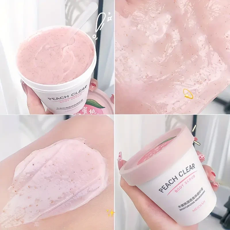 Hypoallergenic Peach Clear Exfoliating Body Scrub