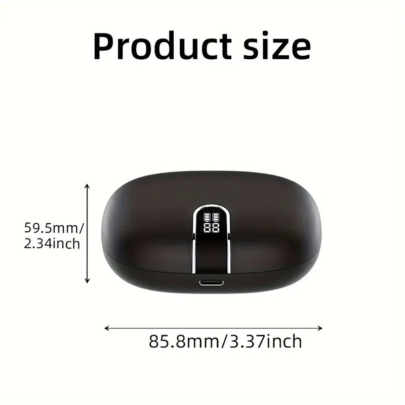 Sport Wireless Earbuds - BT TWS Headphones with LED Display & CVC 8.0 Noise Cancelling Mic for iPhone & Android