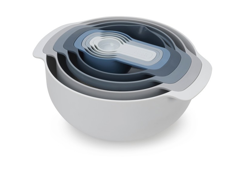 Nest 9 Plus 9-piece food preparation set - Sky - Joseph Joseph