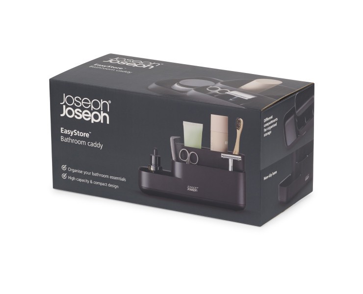 Easystore Bathroom Caddy - Black - Joseph Joseph