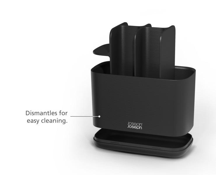Easystore Large Toothbrush Caddy - Black - Joseph Joseph