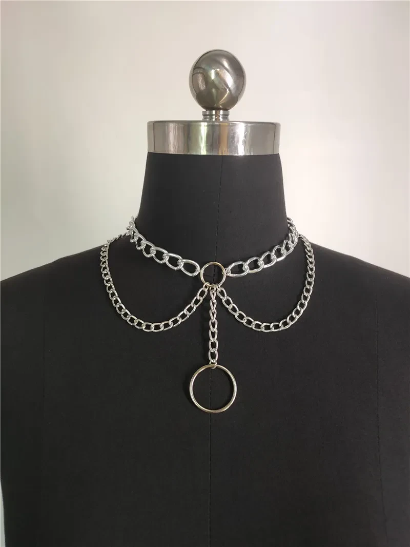Ring Pendant Tassel Double Necklace Necklace