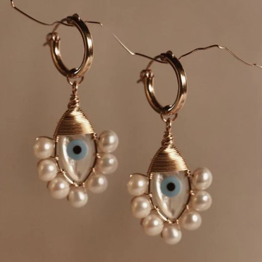 Light Luxury Flower Earrings Women's Exaggerated Elegant Imitation Pearl
