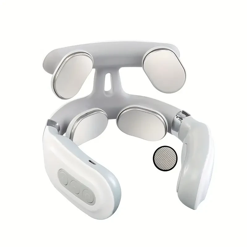 Portable USB Rechargeable Neck Massager - Deep Tissue Kneading for Neck & Shoulder Relief, Ideal Holiday Gift for Men & Women
