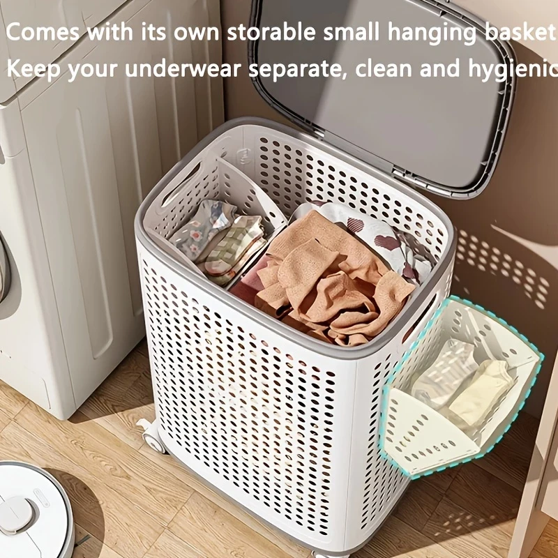 Rolled Laundry Basket - with Wheels