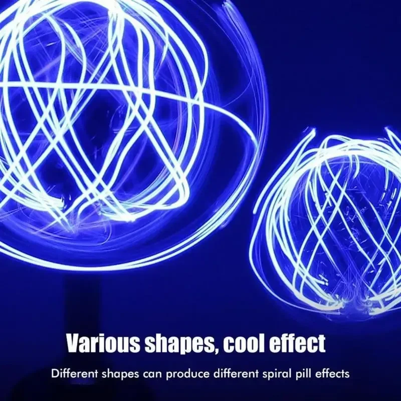 LED Light Balls Toy Luminous Rotating Floating Toy Spiral Pill Electric Toy Adjustable Spiral Pill Generator