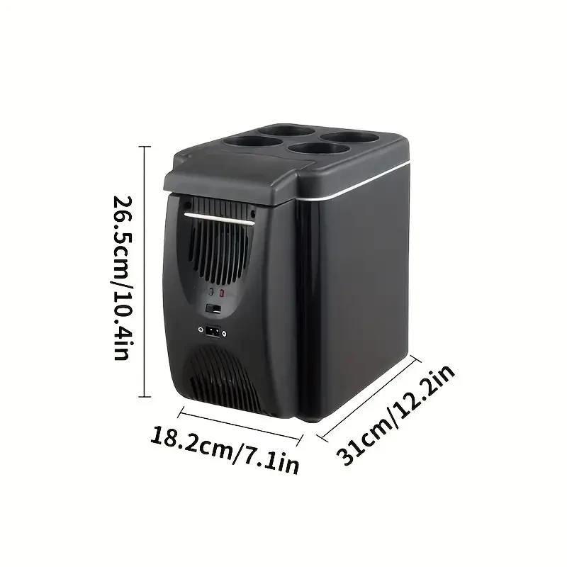 Compact Car Fridge with a Capacity of 6.02 L