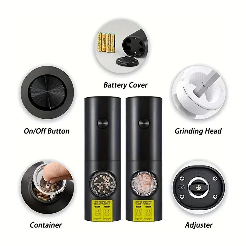 Electric Salt and Pepper Grinder Kit